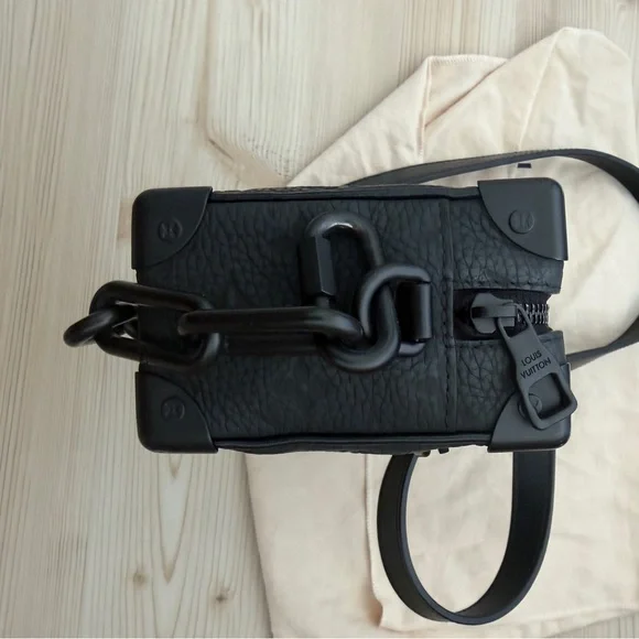 Louis Vuitton Mini Soft Trunk Monogram Taurillon Leather Black Crossbody Bag - Picture 12 of 16